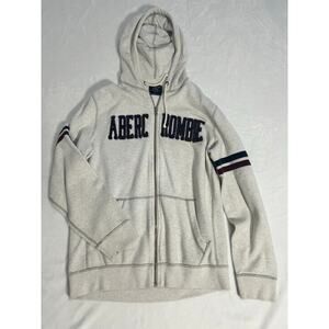Abercrombie n Fitch Zip Up Hoodie Spellout Men's Large